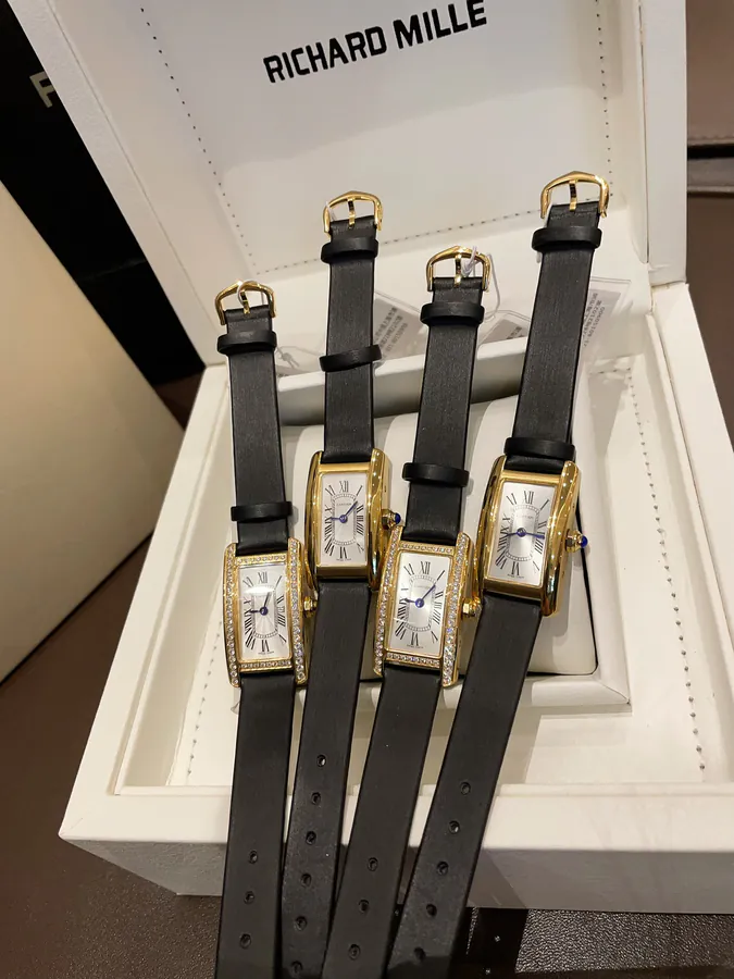 Tank Américaine Watch with Silk Strap (Cartier) Small/Medium