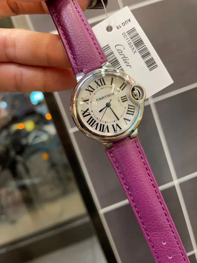 Cartier Blue Balloon Watch with Grained Calfskin Strap