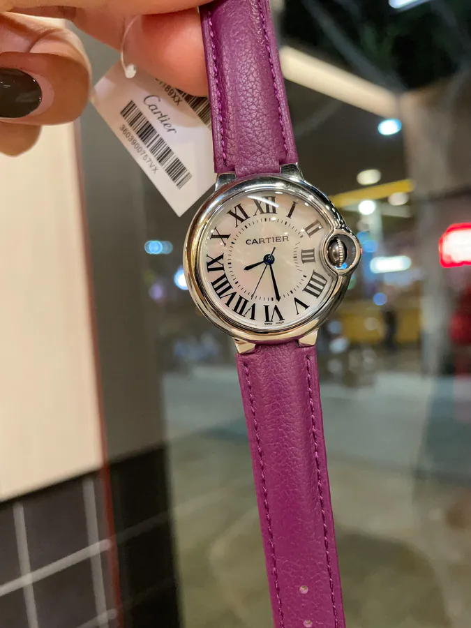 Cartier Blue Balloon Watch with Grained Calfskin Strap