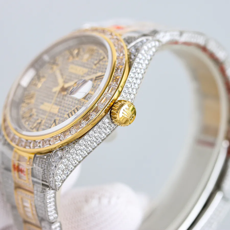 New Full Diamond Jaeger LeCoultre Watch with 18k Nano Plated Case