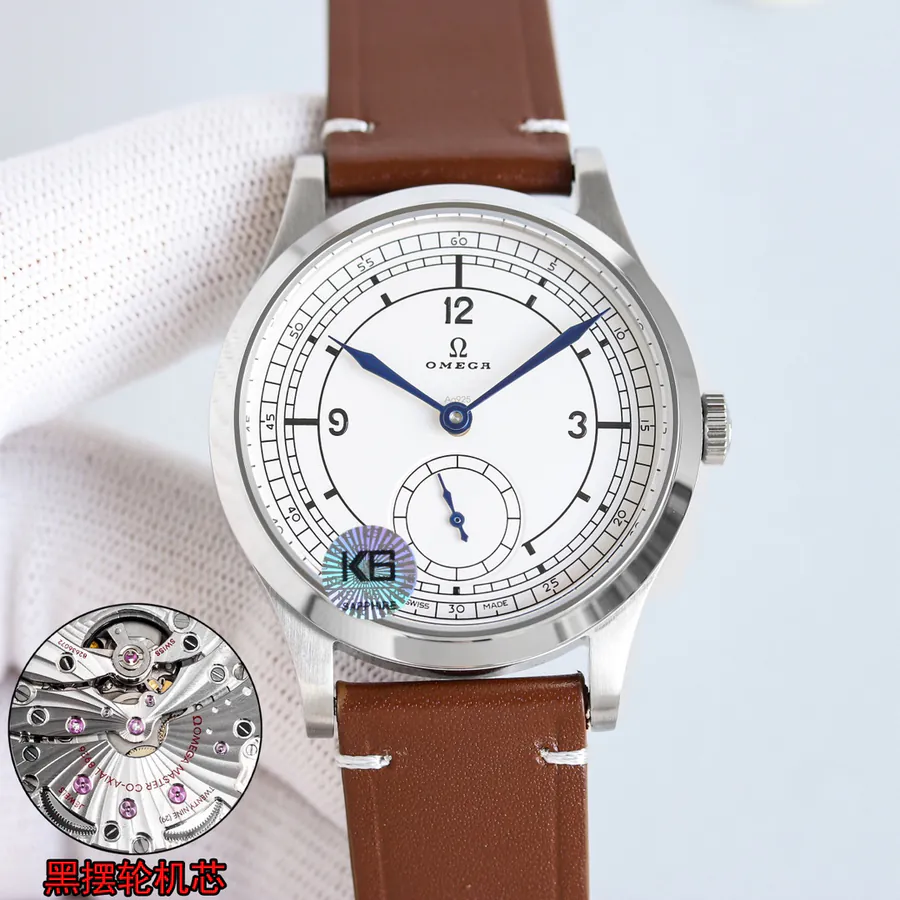 Rose Gold White Case: Special Edition Triple Subdial Mechanical Watch
