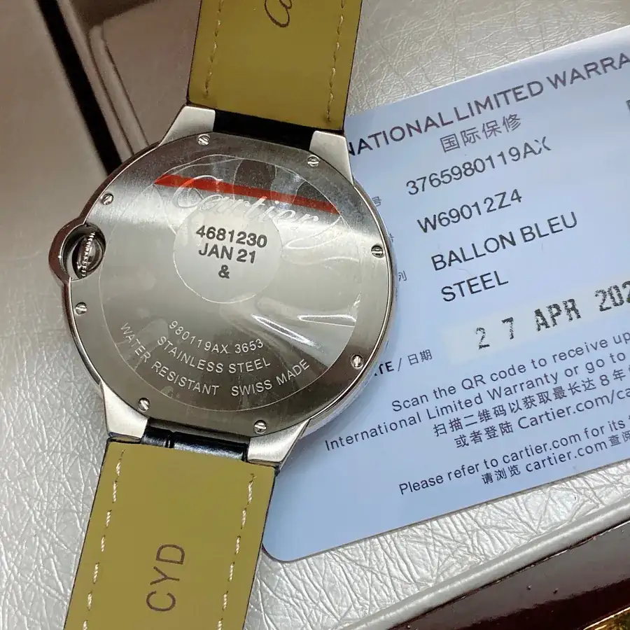 Cartier Ballon Bleu Blue Dial Watch