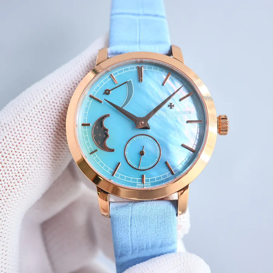 江诗丹顿传袭系列月相腕表 36mm 白金表壳