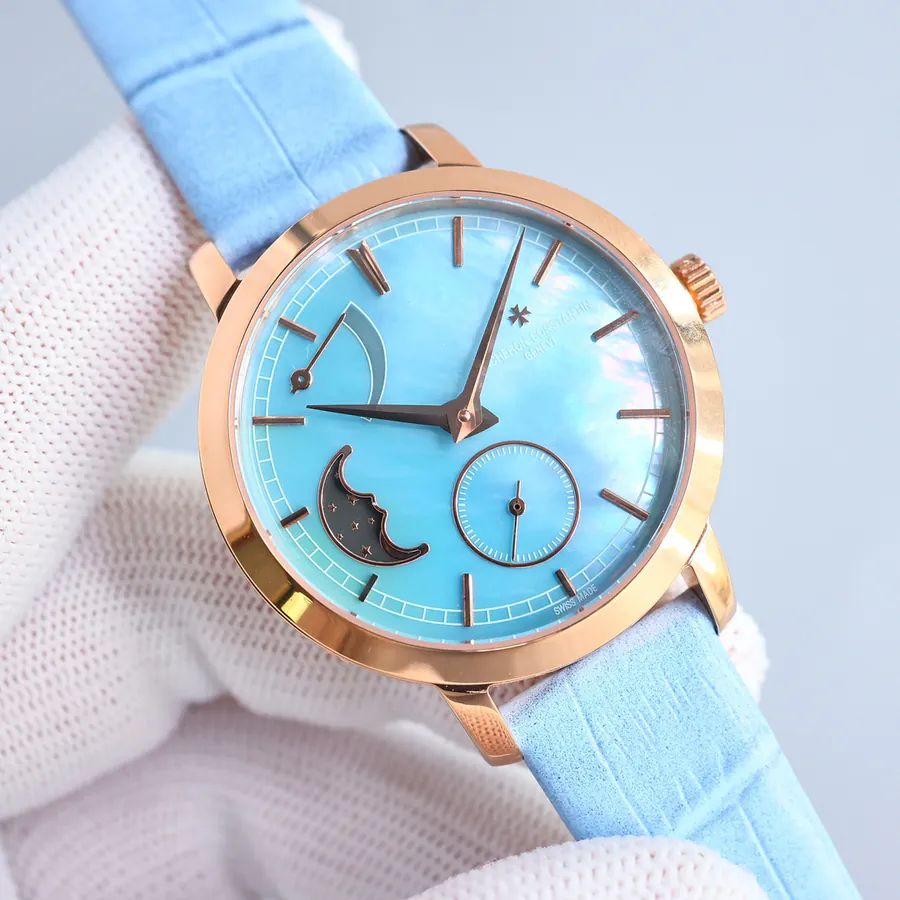 江诗丹顿传袭系列月相腕表 36mm 白金表壳