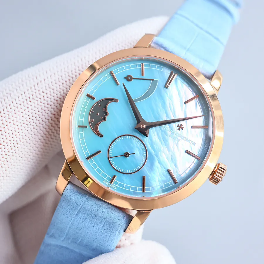 江诗丹顿传袭系列月相腕表 36mm 白金表壳