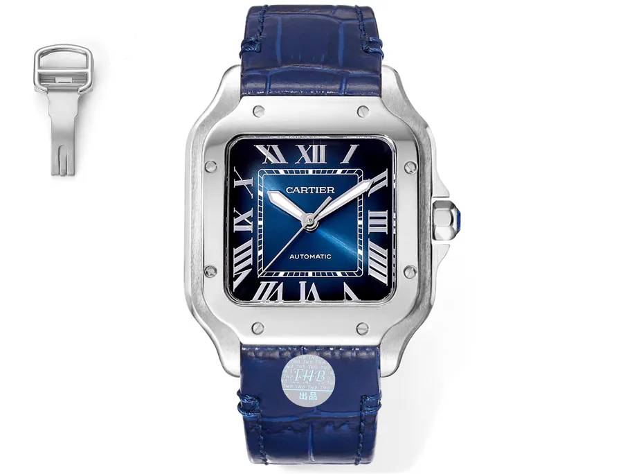 Cartier New Santos Men's Watch with Gold and Diamond Accents