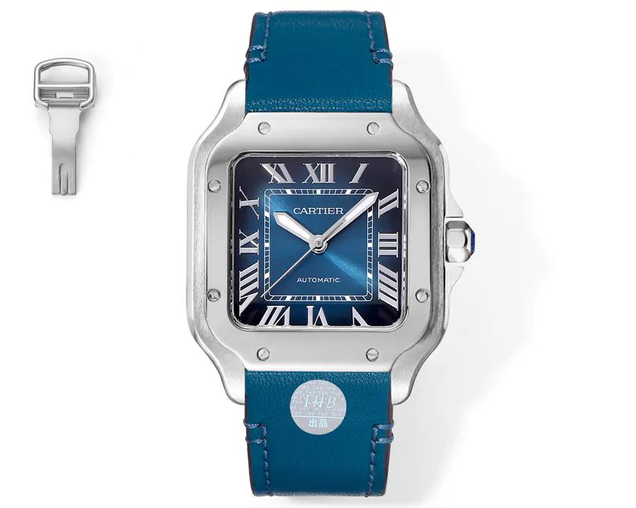 Cartier New Santos Mens and Womens Watch with Gold and Diamond Accents