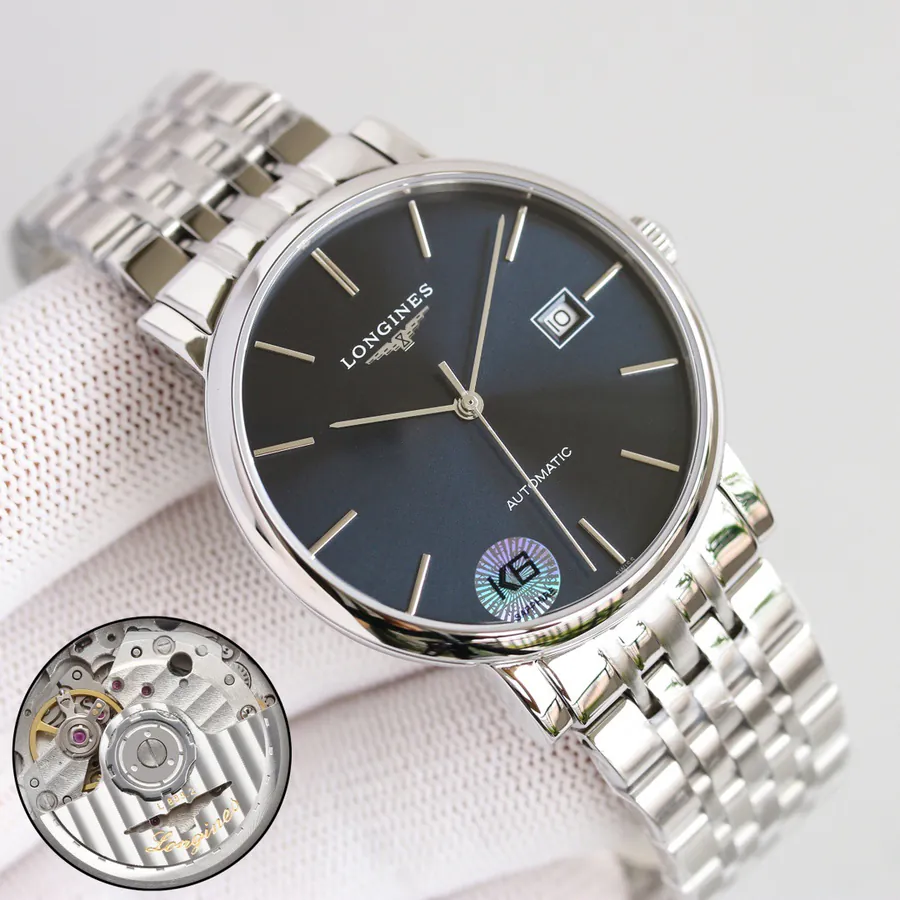 L'Éclat Bleu: Elegant Blue Leather Watch Band