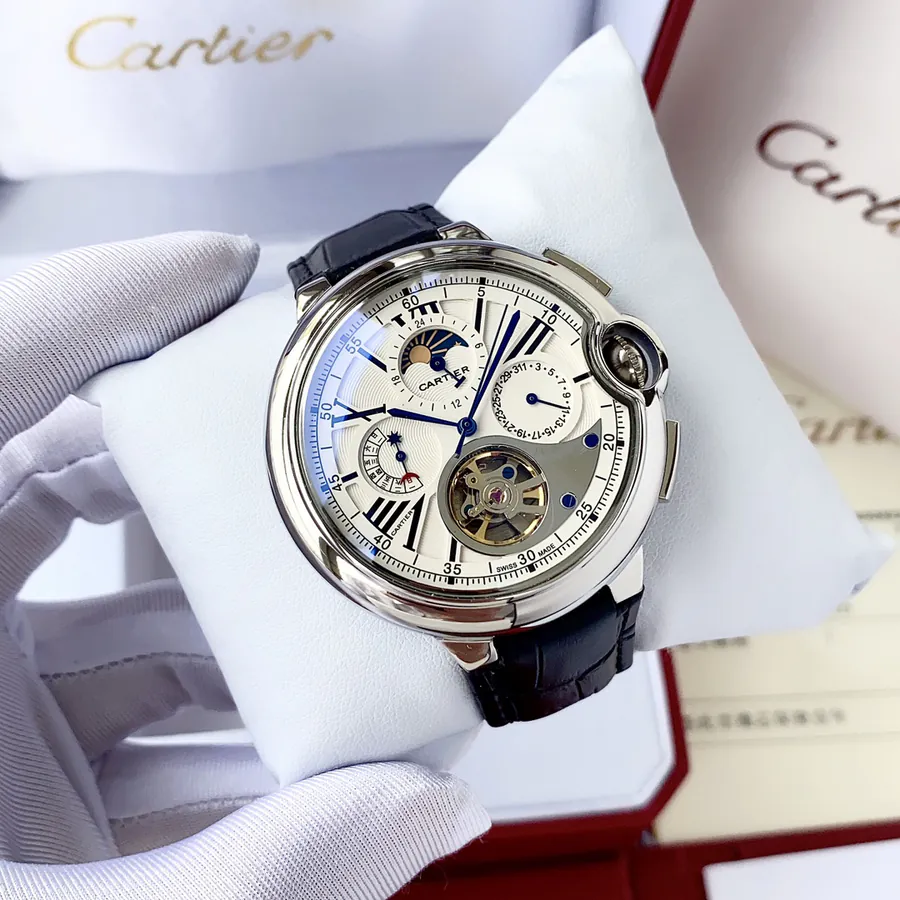 Cartier Men's Automatic Watch with Stainless Steel Strap