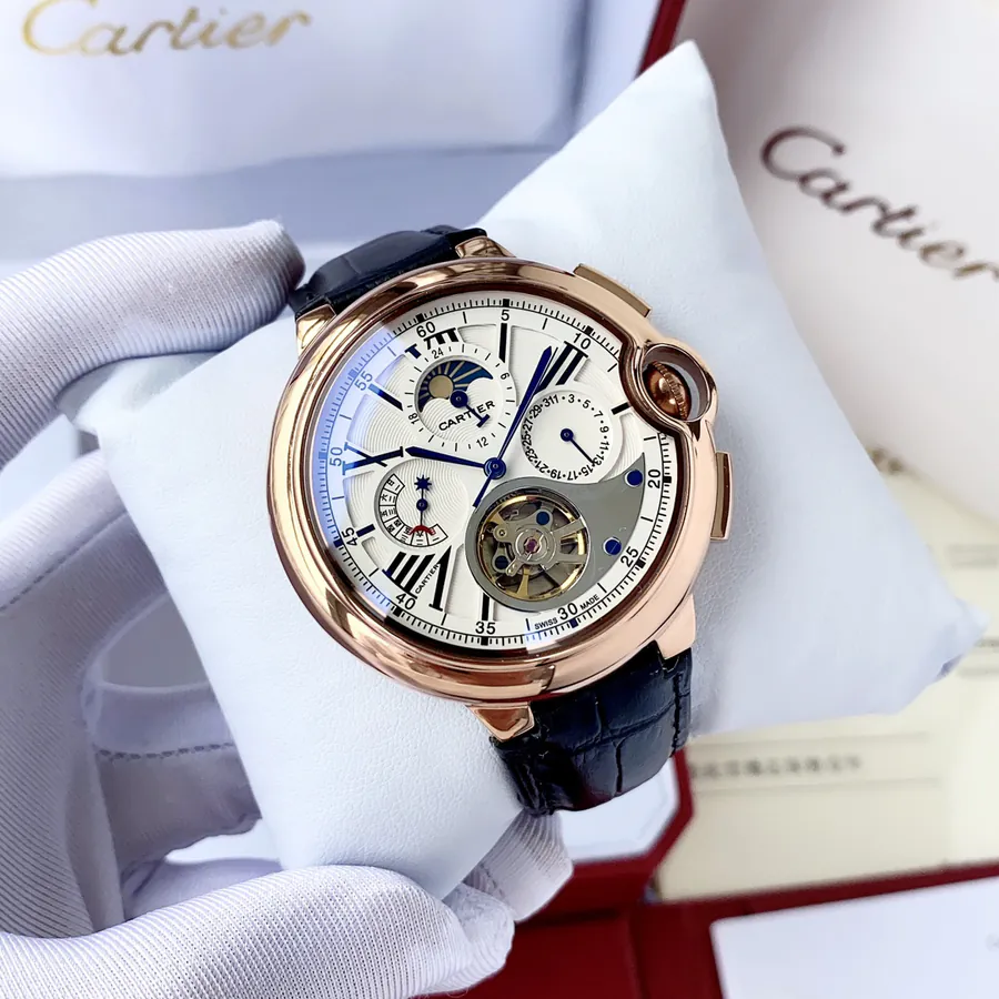 Cartier Men's Automatic Watch with Stainless Steel Strap