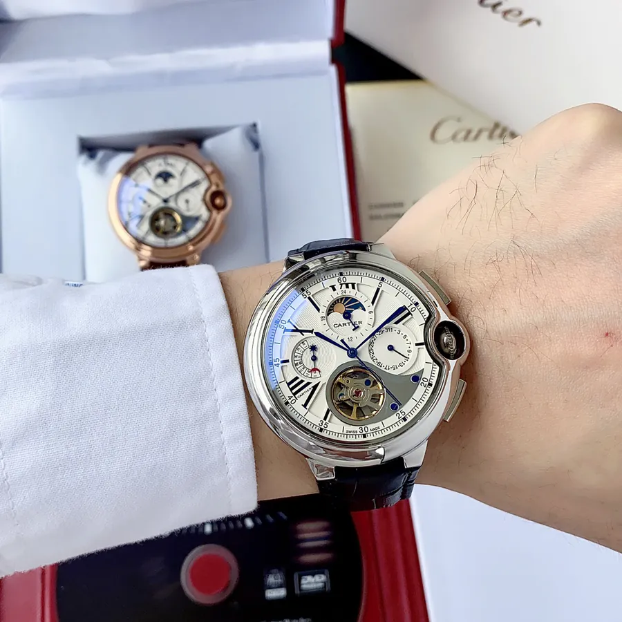 Cartier Men's Automatic Watch with Stainless Steel Strap