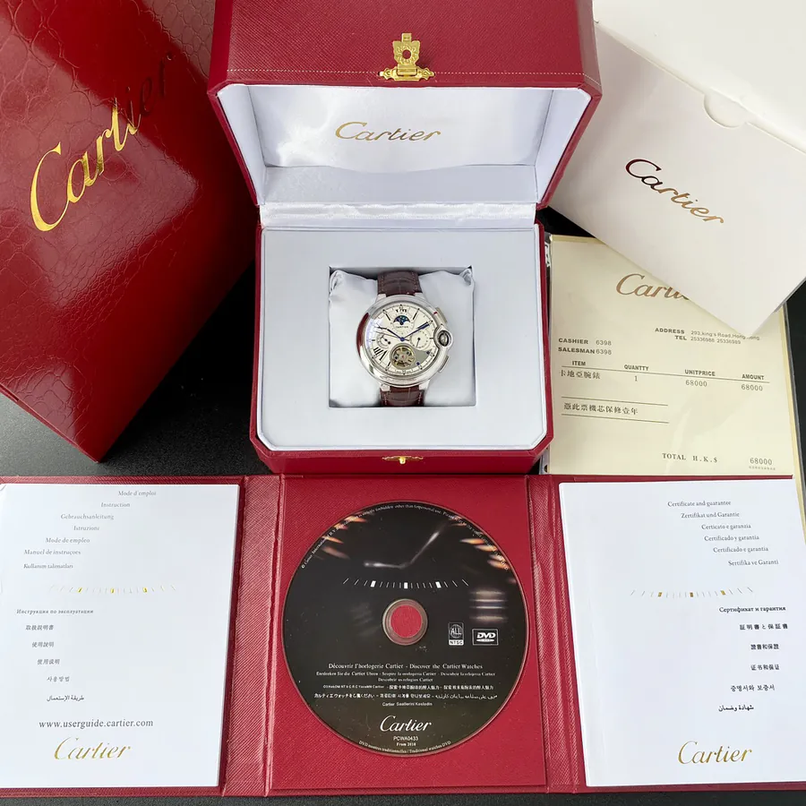 Cartier Men's Automatic Watch with Stainless Steel Strap
