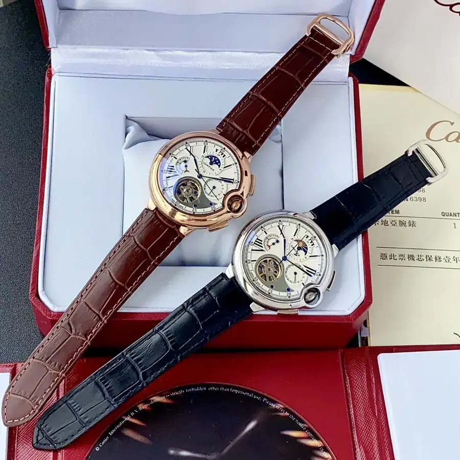 Cartier Men's Automatic Watch with Stainless Steel Strap