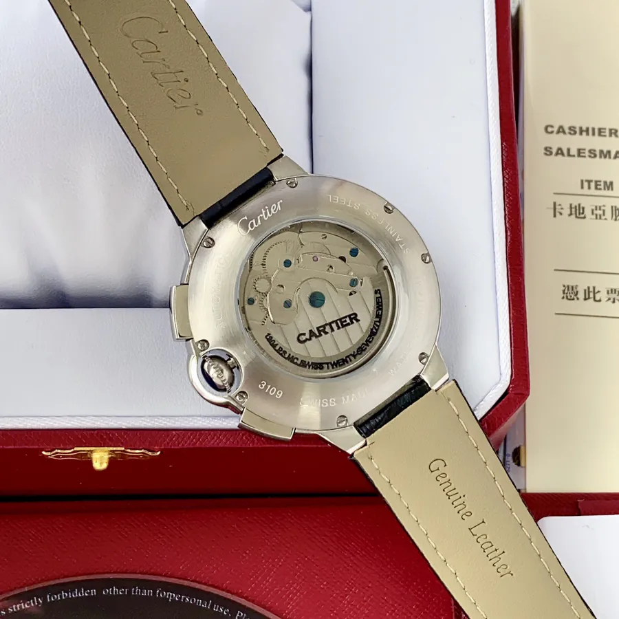 Cartier Men's Automatic Watch with Stainless Steel Strap