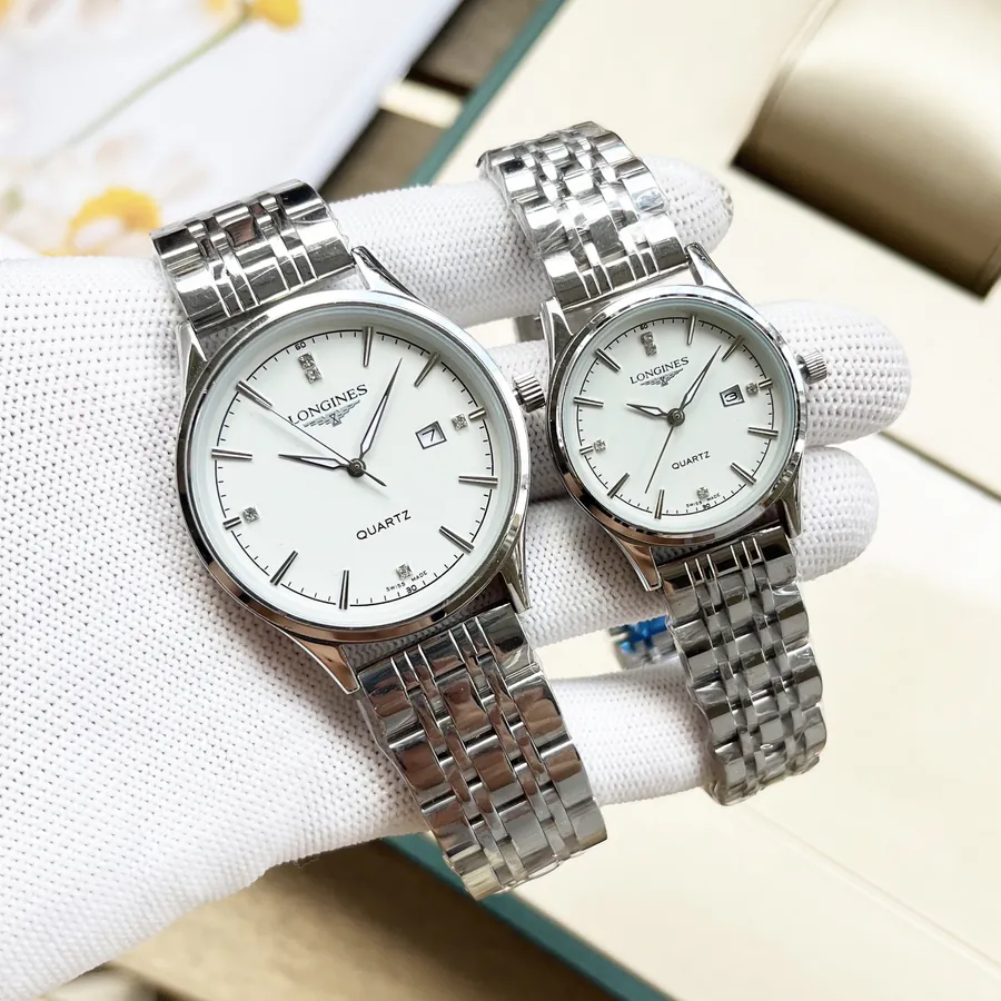 LONGINES情侣对表 316精钢表壳与进口小牛皮表带