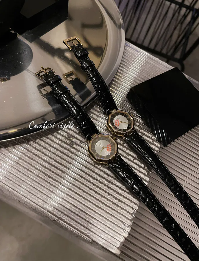 CD Calendar Polygon Vintage Watch, Unique Octagonal Design