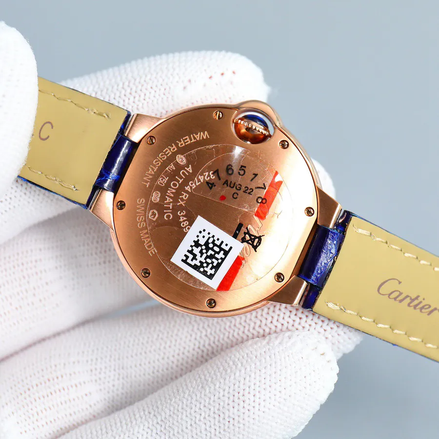 18k Gold Plated Watch Strap with Genuine Alligator Skin