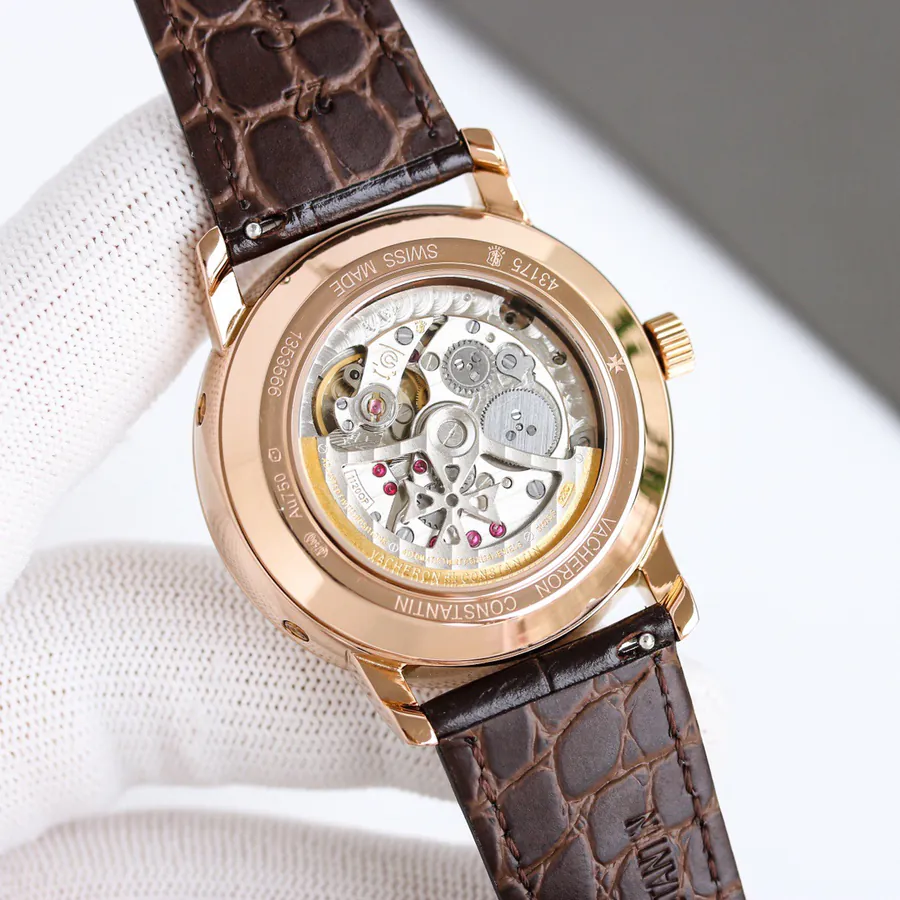 Vacheron Constantin Vintage Style Watch with Grained Calfskin Strap