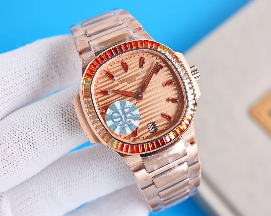 New GR Patek Philippe Nautilus Ladies Watch with Gemstone Design