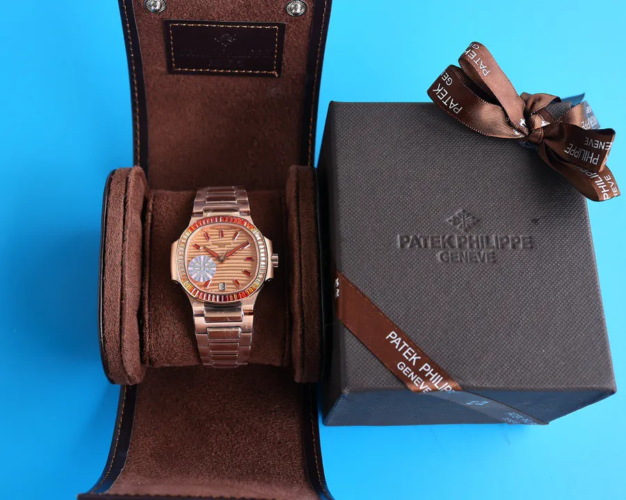 New GR Patek Philippe Nautilus Ladies Watch with Gemstone Design