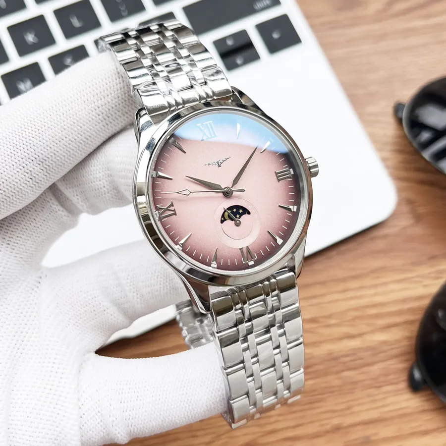 LONGINES Men's Watch with 316 Stainless Steel and Leather Strap