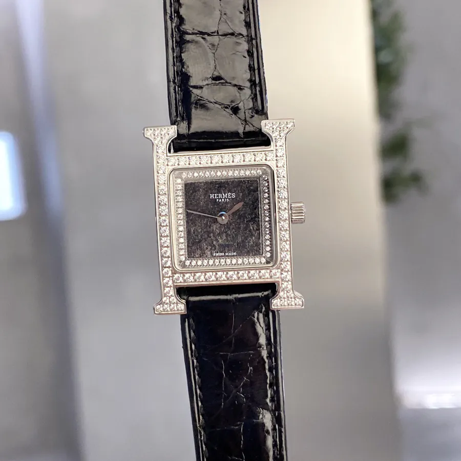 Hermes New Green Parrot Green Starry Sky Watch with Amara Grey