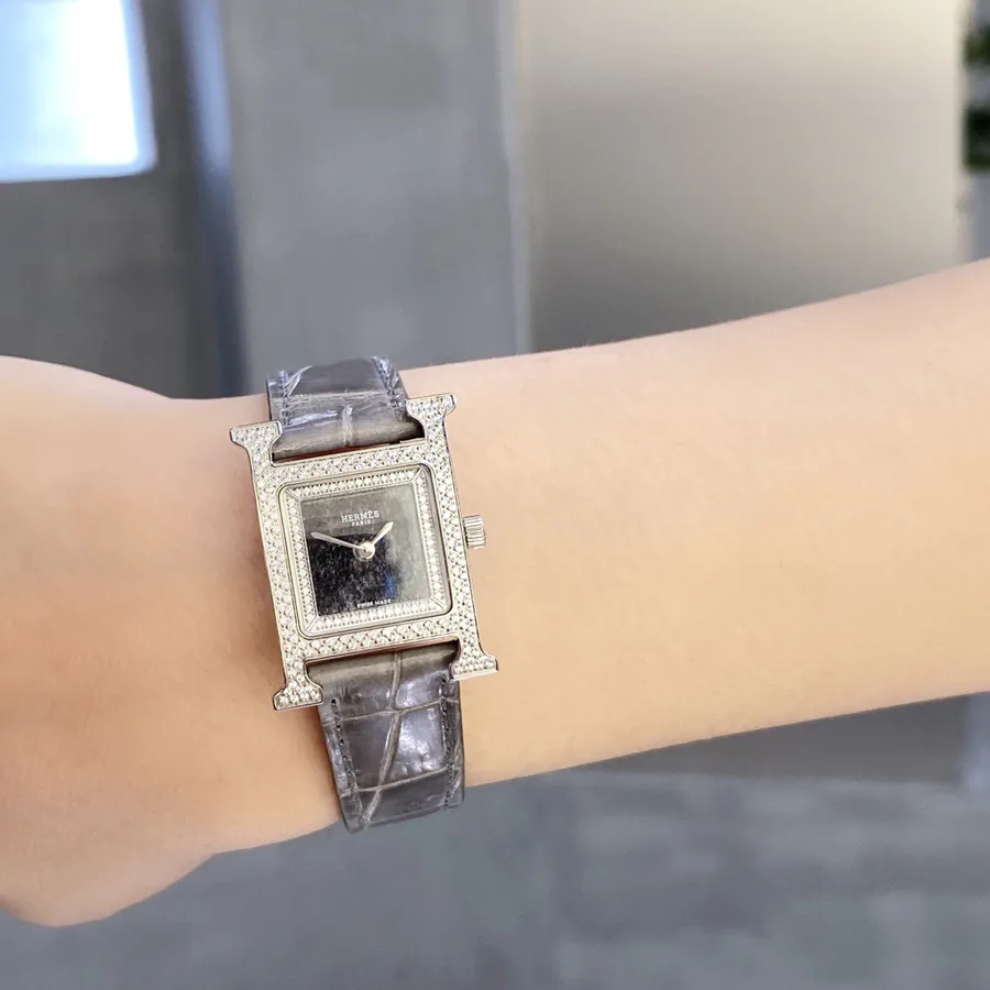 Hermes New Green Parrot Green Starry Sky Watch with Amara Grey