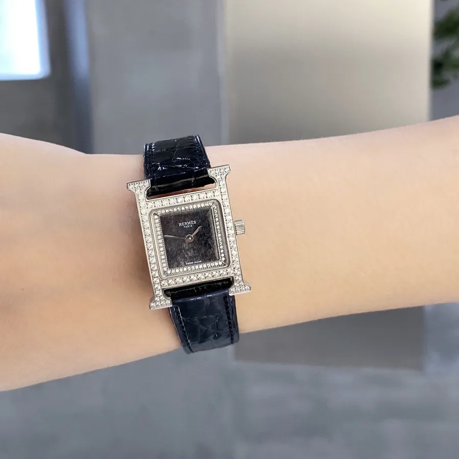 Hermes New Green Parrot Green Starry Sky Watch with Amara Grey