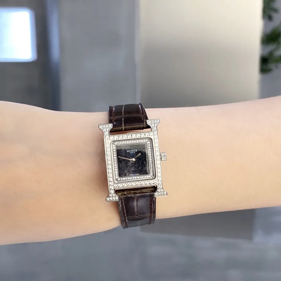 Hermes New Green Parrot Green Starry Sky Watch with Amara Grey