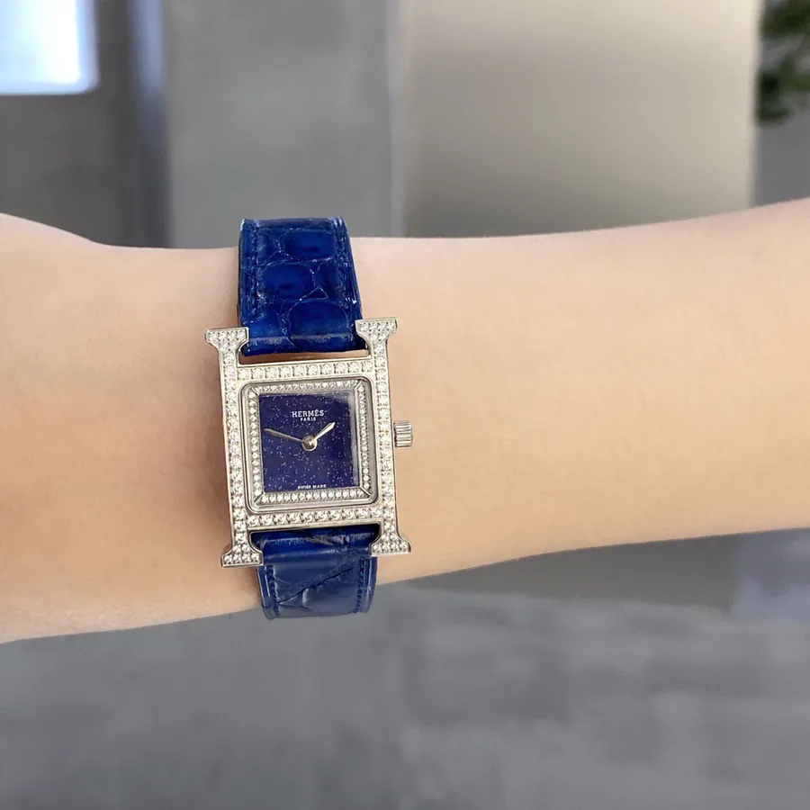Hermes New Green Parrot Green Starry Sky Watch with Amara Grey