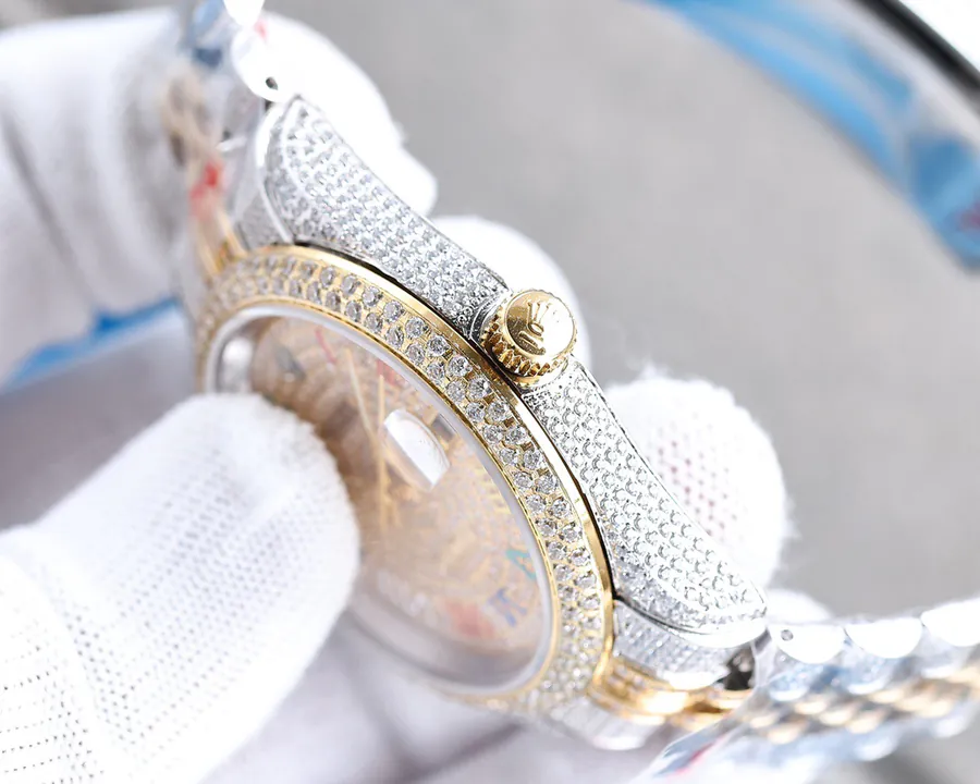 Luxury Rolex Watch with 2824 Automatic Movement and Swarovski Crystal Bracelet
