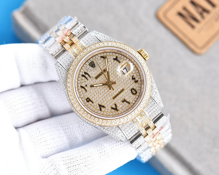 Luxury Rolex Watch with 2824 Automatic Movement and Grained Calfskin Strap