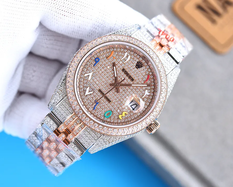 Luxury Rolex Watch with 2824 Automatic Movement and Grained Calfskin Strap