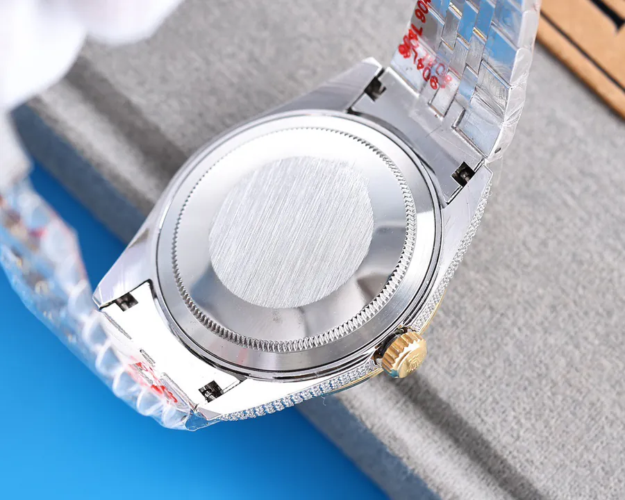 Luxury Rolex Watch with 2824 Automatic Movement and Five Bead Diamond Bracelet