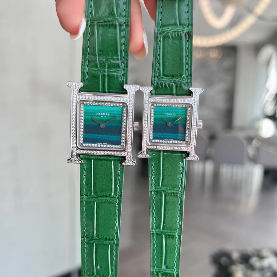 Hermes New Green孔雀 Green Starry Sky Amaranth Gray Watch