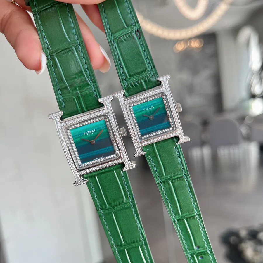 Hermes New Green孔雀 Green Starry Sky Amaranth Gray Watch