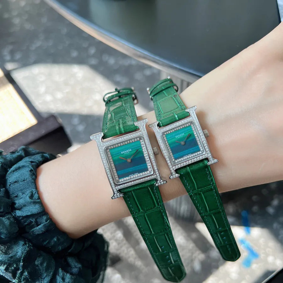 Hermes New Green孔雀 Green Starry Sky Amaranth Gray Watch
