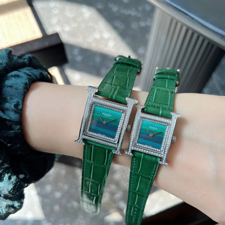 Hermes New Green孔雀 Green Starry Sky Amaranth Gray Watch