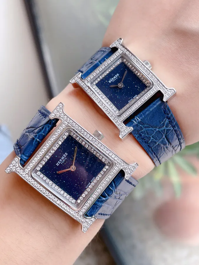 Hermes New Green孔雀 Green Starry Sky Amari Gray Watch