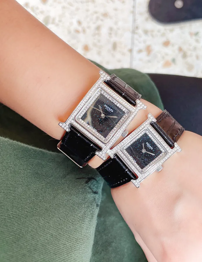 Hermes New Green孔雀 Green Starry Sky Amari Gray Watch