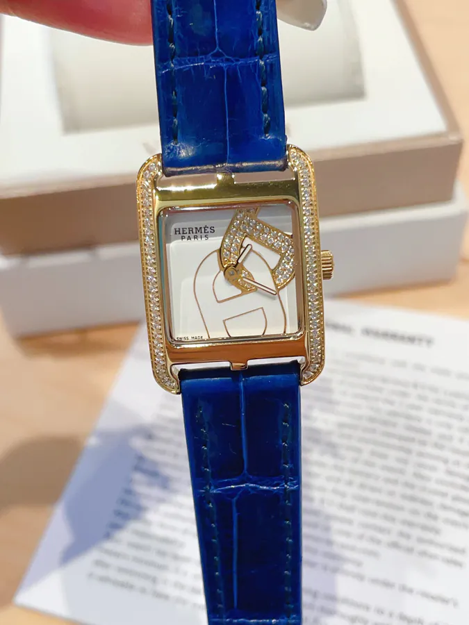 Hermès HEURE H Square Watch with Handcrafted Details