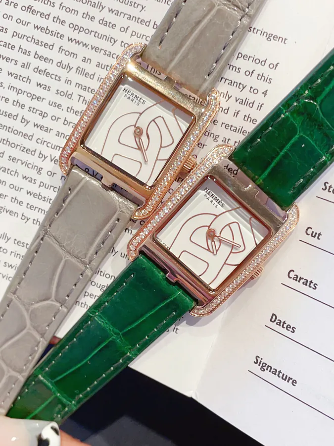 Hermès HEURE H Square Watch with Handcrafted Details