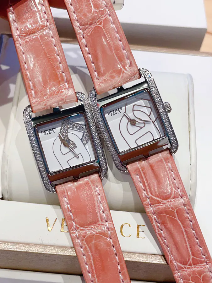Hermès HEURE H Square Watch with Handcrafted Design