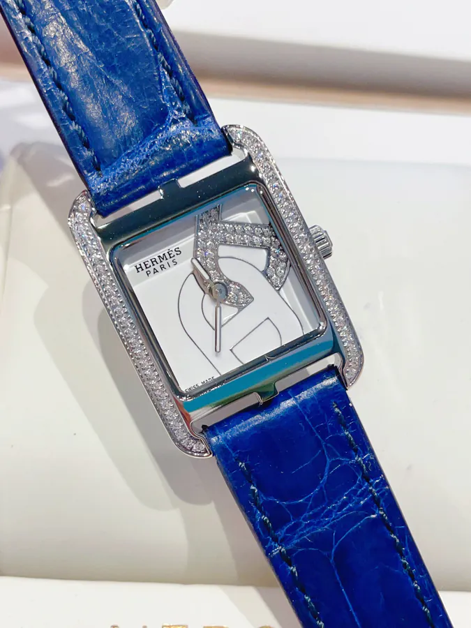 Hermès HEURE H Square Watch with Handcrafted Design