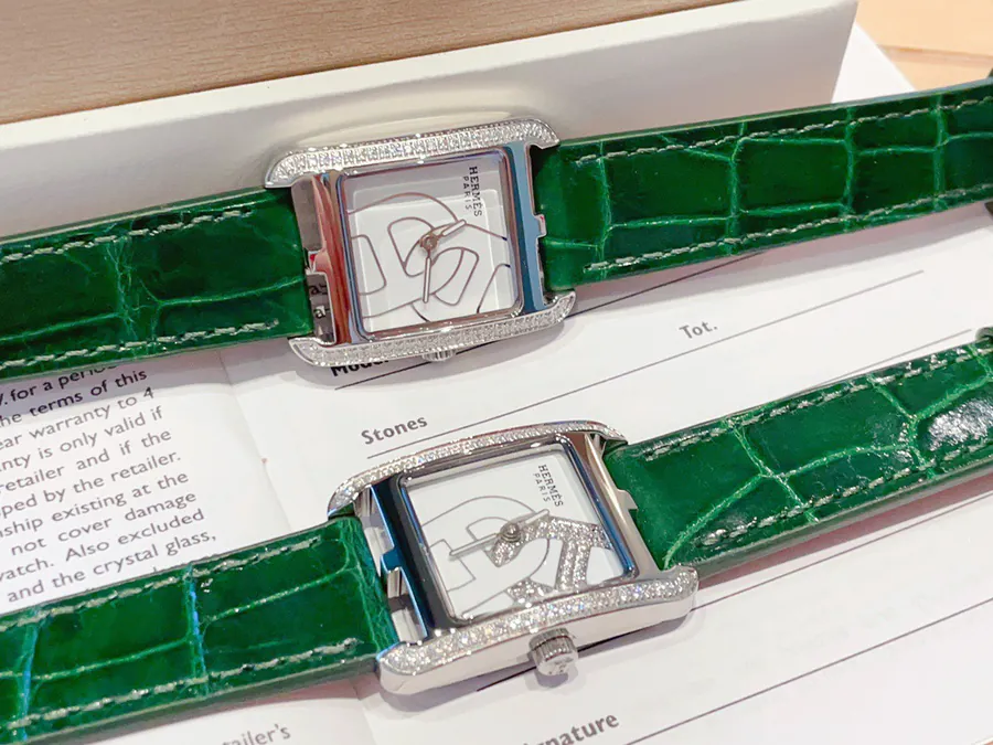 Hermès HEURE H Square Watch with Handcrafted Design