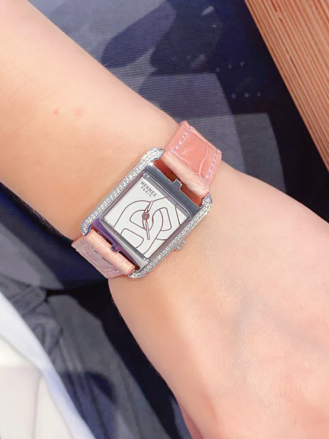 Hermès HEURE H Square Watch with Handcrafted Design