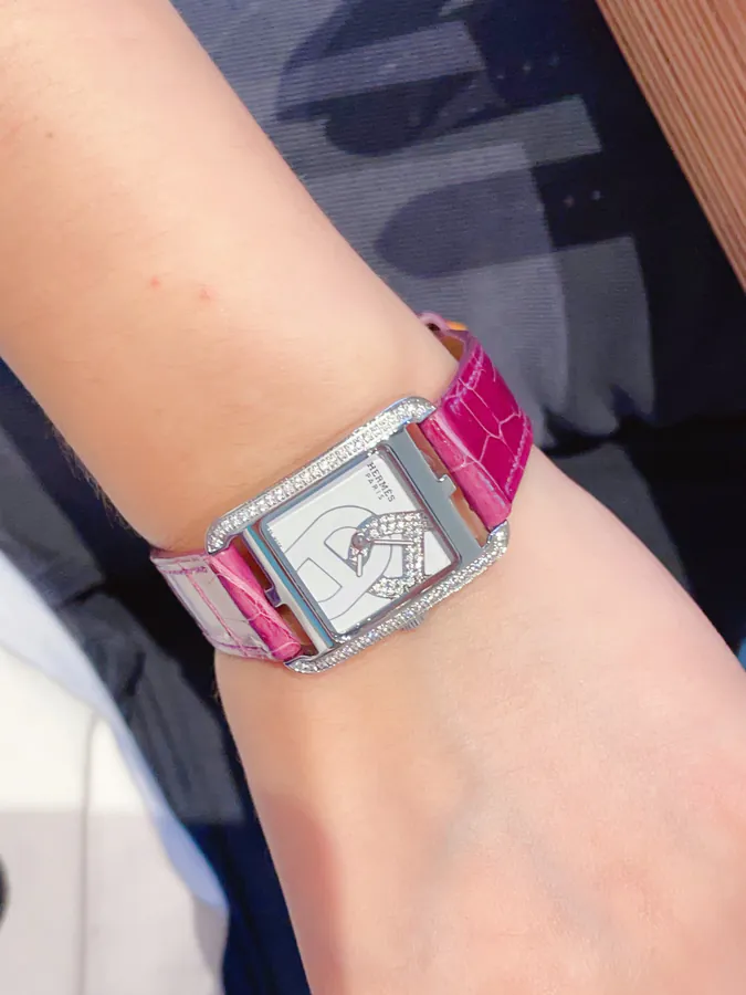 Hermès HEURE H Square Watch with Handcrafted Design