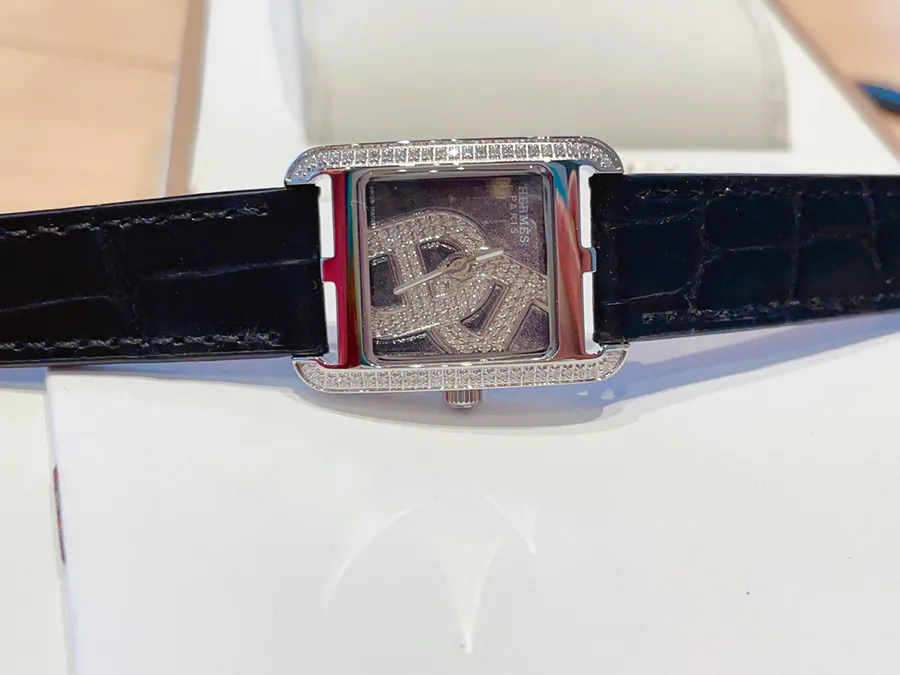 Hermès HEURE H Square Watch with Handcrafted Design