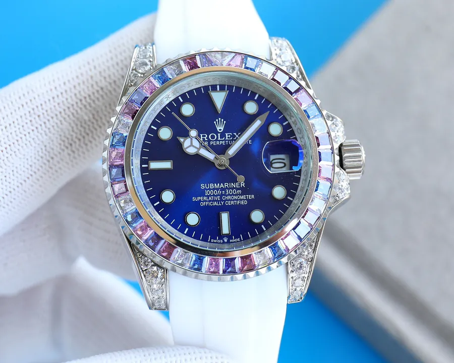 Rolex Yacht Master M126679 Series Custom Modified Watch with Natural Moonstone