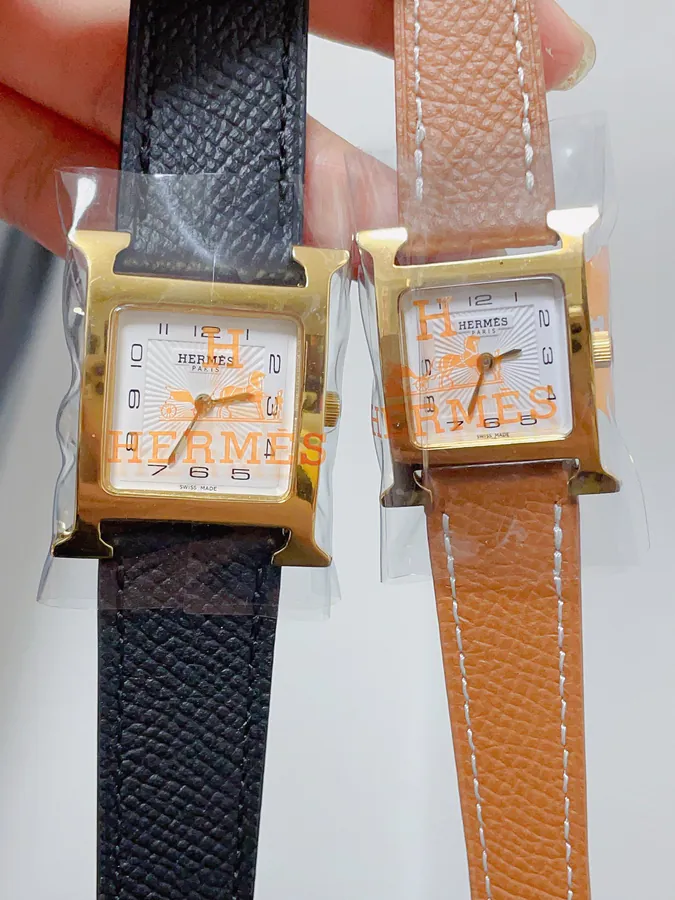 Hermes Heure H Classic Watch with Grained Calfskin Strap